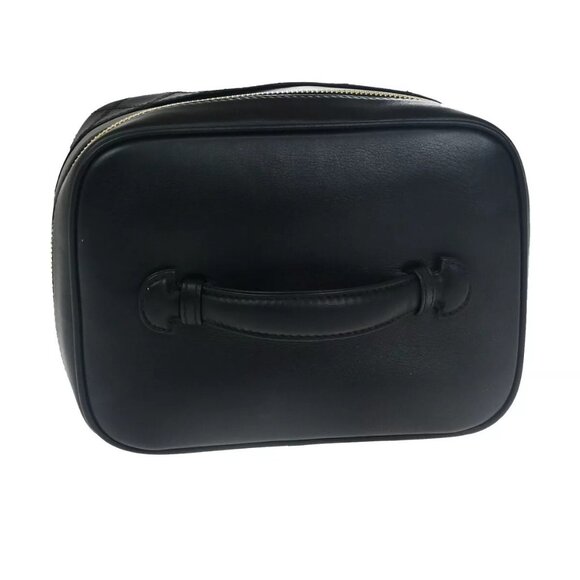 CHANEL CC Logo Bicolore Vanity Hand Bag Leather Black GHW Italy authentic - Picture 4 of 15